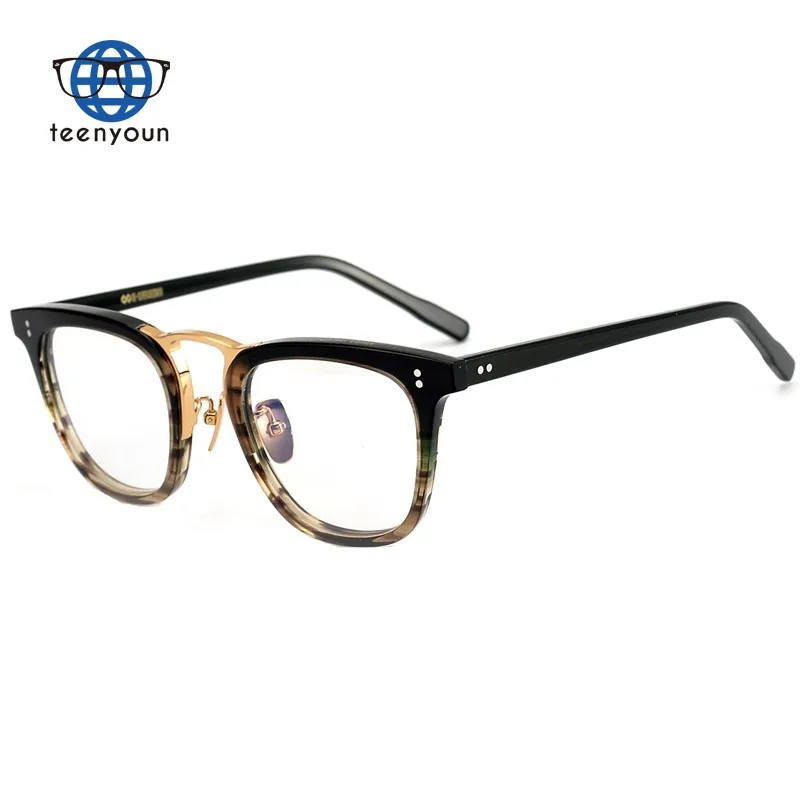 Teenyoun – montures de lunettes rétro en acétate, en titane pur, pour hommes et femmes, optique, mode, ordinateur