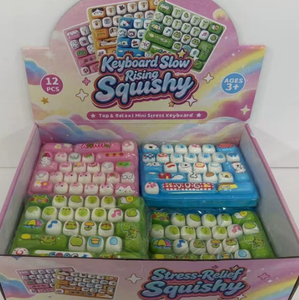 Keyboard Slow Rising Squishy TPE Stress Relief Toy For Kids 5+ Years Unisex <b>Fidget</b> Playset Colorful Soft Keyboards - Product Image 3