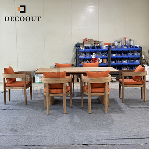 Decoout 2024 Chất Lượng Cao Ngoài Trời Tự Nhiên Tếch Ăn Đồ Nội Thất Thiết Lập Bền Bàn Ăn Và Ghế - Product Image 2