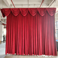 Rideaux de théâtre lourds ignifuges, tentures de scène pour décoration de mariage, vente directe fournisseur de matériel de scène de théâtre