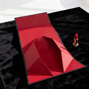 Boîte Pliante Magnétique Personnalisée en Papier Aimanté Noir pour Parfum Maquillage Luxe Cosmétique Emballage Cadeau - Product Image 1
