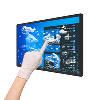 15.6 18.5 21.5 İnç 10 Noktalı Kapasitif Dokunmatik Ekran Monitör VGA AV Girişli LCD Monitör Endüstriyel Bilgisayar Monitörü