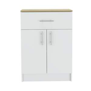 Gabinete de despensa rectangular de 1 cajón DB Wilmington Gabinetes de cocina de roble blanco y claro - Product Image 4