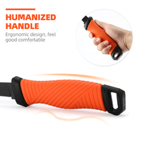 Couteau à fileter le poisson Yeehand, outil de pêche et de camping, métal, lame en acier inoxydable antiadhésive, 130 mm, manche en caoutchouc ambidextre