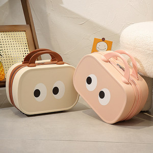 Nuovo Modello 2025 Valigia Portatile in Plastica da 14 Pollici, Beauty <span class=keywords><strong>Case</strong></span> da Viaggio, Piccolo Bagaglio, Borsa per il Trucco, Scatola Portaoggetti con Design Occhi Cartoon - Product Image 3