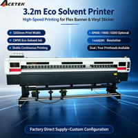 Impresora Eco Solvente de Gran Formato y Alta Velocidad de 3.2M, I3200 con 2/4 Cabezales, Impresora Digital de Inyección de Tinta para Pancartas, Vinilos y Adhesivos