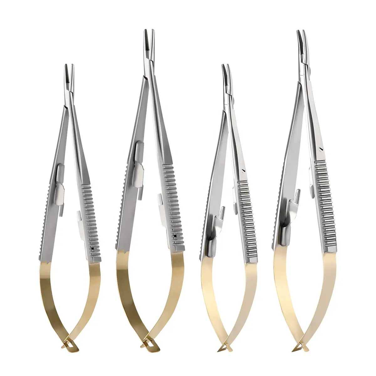 Dental Instruments 14cm/16cm Straight/Curved Castroviejo Needle Holders Forceps Tweezer