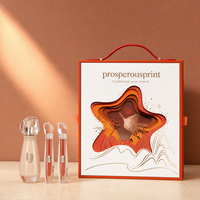 Boîte cadeau cosmétique de style chinois haut de gamme avec poignée, emballage en papier découpé 3D à fermeture magnétique pour le maquillage