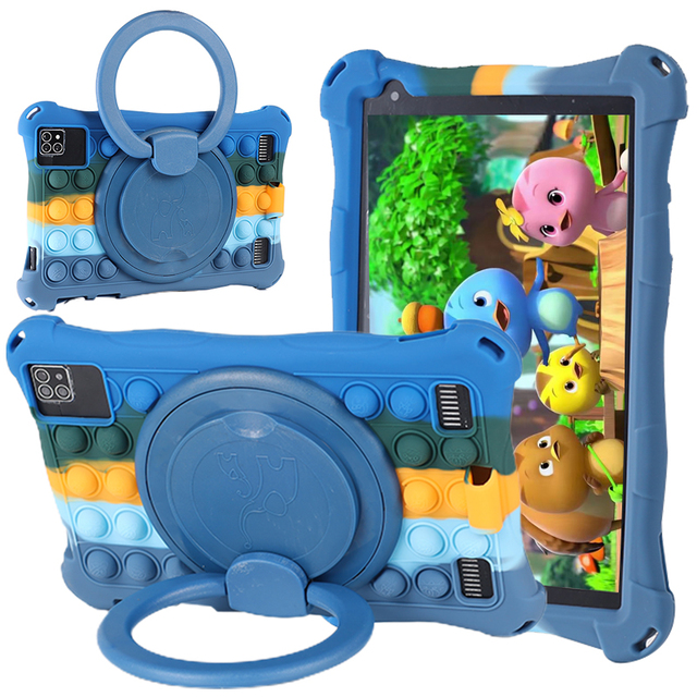 Colorful 8-Inch Educational Kids Learning Tablet Android 8 IPS Capacitive Touchscreen 2GB 1280x800 Shockproof USB-C Tablet PC