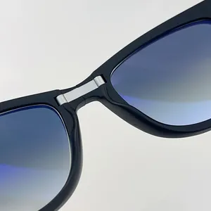 Occhiali da Sole da <span class=keywords><strong>Uomo</strong></span> in Acetato di Alta Qualità, Montatura Nera Opaca di Lusso, Protezione UV400, Occhiali Casual e da Guida - Product Image 4