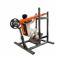 Máquina de prensa de piernas con carga de placas para gimnasio comercial, equipo de fuerza para entrenamiento físico, máquina de sentadillas tipo péndulo
