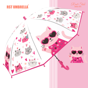 RST <span class=keywords><strong>Real</strong></span> <span class=keywords><strong>Star</strong></span> Cool CAT Impresión Linda Chica Paraguas Dibujos animados A prueba de viento Niños Paraguas - Product Image 1