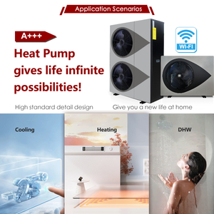 Sunrain R32 R290 Calefacción Refrigeración DHW Agua caliente <span class=keywords><strong>Smart</strong></span> APP Controlado Monoblock EVI Inversor Aire a agua Fuente de aire Bomba de calor - Product Image 2