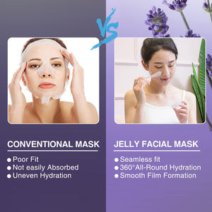 Masques faciaux à la lavande organique de SPA OEM, produit cosmétiques coréens, soins pour la peau, en caoutchouc au collagène, poudre hydrogel - Product Image 5