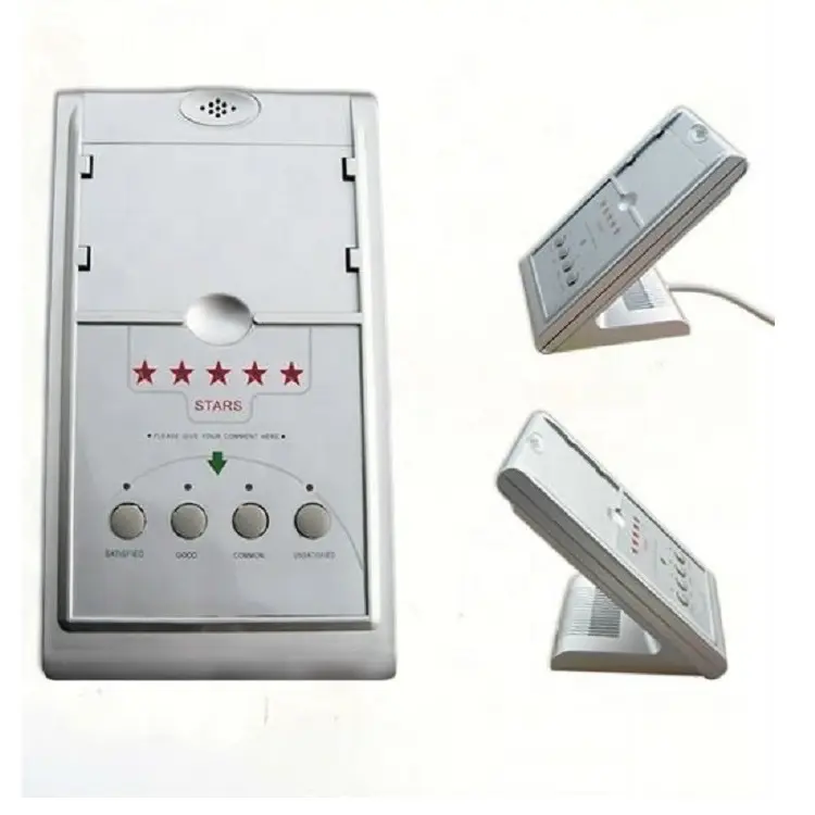 Bank Government Hospital Wireless 4 Buttons Customer Service Feedback System Client Satisfaction Device