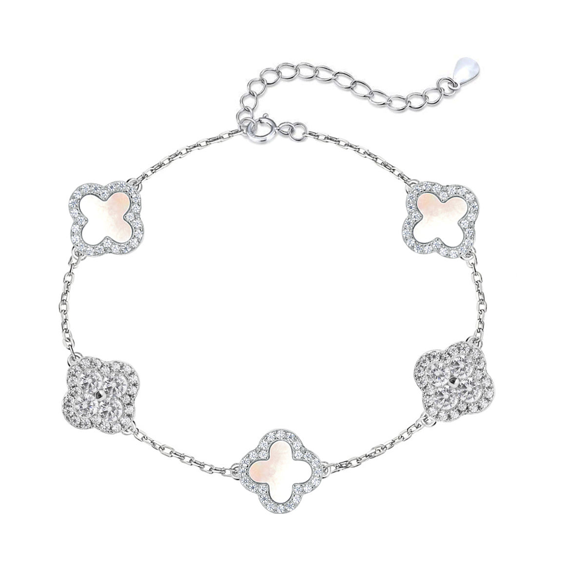 Bracciale-Argento-Bianco+ CZ