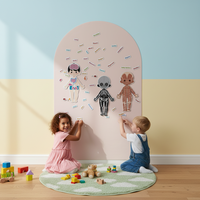 Autocollant mural magnétique Uni-Felt en forme d'arche, amovible, décoration de chambre d'enfant, autocollant mural imprimé sur mesure