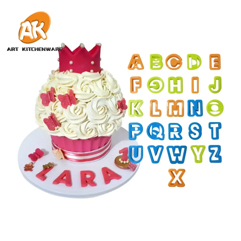 26 Stück Alphabet Cookie Cutter Kekse und Kekse Cutter Set für Geburtstag Fondant Kuchen Dekorieren Zubehör Backwerk zeuge