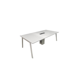 Mesa de conferencia rectangular de melamina con patas de metal en forma de V Astra, muebles de oficina modernos para salas de juntas y hoteles - Product Image 2