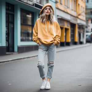 Wholesale <strong>900</strong> <strong>Gsm</strong> <strong>Hoodie</strong> Brown Custom Heavy Weight No String Hoodies <strong>Thick</strong> Unisex Oversized Fleece <strong>Hoodie</strong> Men - Product Image 5