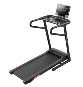Cinta de correr plegable Vertical con mango de seguridad doble, 3 niveles, inclinación Manual, ahorro de espacio, equipo de Fitness para <span class=keywords><strong>el</strong></span> hogar con portavasos y HRC - Product Image 4