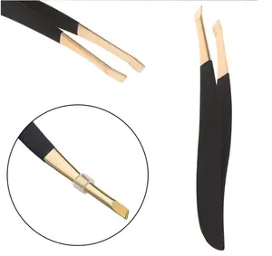 1Pc Professional Stainless Steel Hair Removal Eye Brow Eyebrow Tweezers Clip Gold Women Beauty Makeup Tool