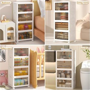Modern Single Transparent Durable Eco-Friendly Plastic Storage Bins Front Opening <b>Large</b> Capacity 35L Garage Organizer for - Product Image 3