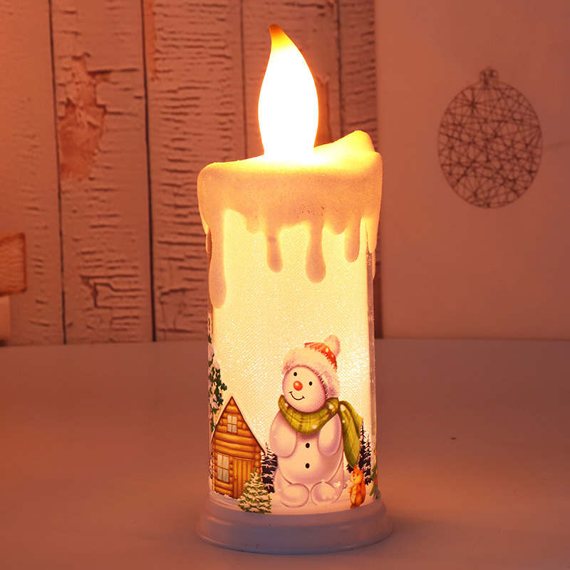 Ox290 Großhandel Traditionelle Säulen-elektrokerzen Weihnachtsdekoration Für Innen Und Außen Weihnachts-led-kerze
