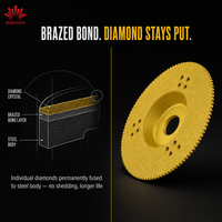 Disque de meulage diamanté brasé sous vide industriel de 125 mm, roue de polissage à sec pour meuleuse d'angle, outil abrasif pour la découpe de carreaux de béton