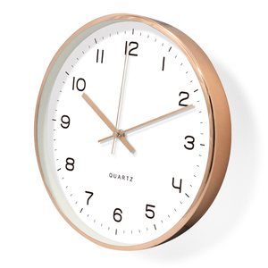 12 Inch High Quality Rose Gold Silent Quartz Round Luxury Metal Home Decor Number Modern Wall <strong>Clocks</strong> - Product Image 1