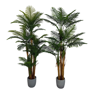 Árbol Artificial de Palma, Juego de 5 Varas, <span class=keywords><strong>42</strong></span> Hojas, Decoración Ecológica para Interiores/Oficina, 125 cm de Altura, Plástico+Alambre de Hierro - Product Image 4