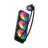 Refroidisseur de processeur liquide 360mm radiateur PC boîtier Argb ventilateur écran LCD avec affichage Kirin360 ventilateur CPU ARGB noir