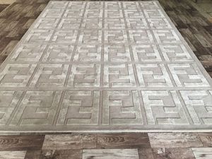 Alfombra Premium Anudada a Mano, Alfombra de Lana y Seda Hecha a Mano, Antideslizante, Resistente a las Manchas, Rectangular, para Sala de Estar - Product Image 1