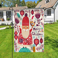 Drapeau de jardin de Noël « Let It Snow » avec bonhomme de neige en polyester pour la décoration extérieure de la véranda, de la pelouse et de la maison en hiver