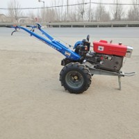 Motoculteur 20 CV de marque SX avec boîte de vitesses 6+2 2RM, démarrage manuel/électrique, composants essentiels incluant moteur et engrenages