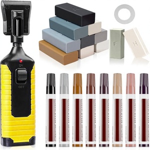 Kit de réparation de sol <span class=keywords><strong>stratifié</strong></span> A-HEYIDA MKBXFL (Gris) - Stylo chauffant tout-en-un à cire dure pour rayures et éclats sur planches de vinyle et bois - Product Image 2