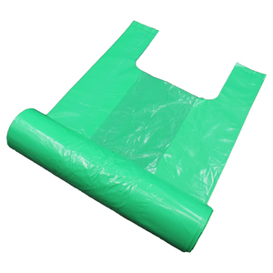 HDPE Custom Food <b>Packaging</b> <b>Plastic</b> Green Produce t Shirt Bags - Product Image 3