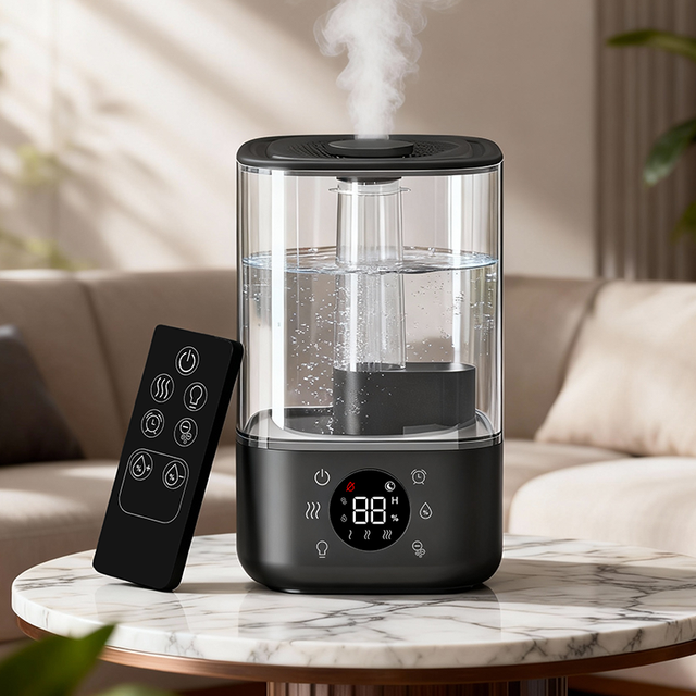 2025 New 3.5L 4L Litre Large Home Humidifier Custom logo Remote Control Cool Mist air Smart Home Ultrasonic Humidifier with Led