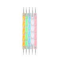 5 pièces de stylos à ongles pour colorier le Nail Art, brosse pour manucure Gel acrylique, idéal pour un professionel ou un étudiant en Nail Art