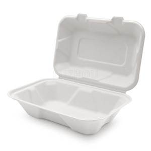 LuzhouPack Personnalisable Micro-Ondable Eco Biodégradable Pâte De Bambou Conteneur Alimentaire Jetable En Gros