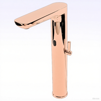 Robinet de lavabo moderne et contemporain en acier inoxydable, sans contact, à eau froide, à poser sur le comptoir, pour salle de bain et chambre
