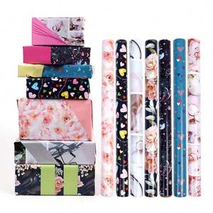 Nuevo rollo de papel de regalo impreso de doble cara de silicona recubierta desechable de San Valentín 43x300cm - Product Image 6