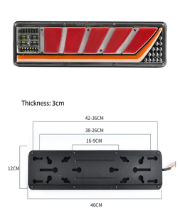 12/24v Led camion feu arrière remorque trafic étanche feux d'avertissement coulant <span class=keywords><strong>Signal</strong></span> lumineux camion arrêt frein feu de recul - Product Image 3