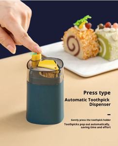 Caixa De Cor Criativo Barato Toothpicks Suporte De Armazenamento De Plástico Automático 50Pcs Dispenser Press <span class=keywords><strong>Plastic</strong></span> Pop-up Toothpick - Product Image 5