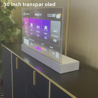 Nouvelle taille 30 pouces écran tactile d'affichage Oled Transparent Ultra mince voir à travers l'écran Transparent Oled