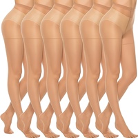 Collant Personnalisé Femme Taille Haute Fin et Transparent en Nylon Opaque Effet Amincissant 20 Deniers avec Pointe Renforcée
