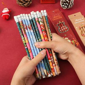 ชุดเครื่องเขียนคริสต์มาสขายส่ง ชุดดินสอ 6 ชิ้น สำหรับนักเรียน เด็ก ของขวัญวันหยุด - Product Image 3