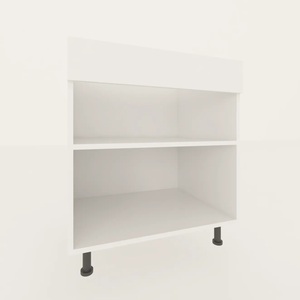 Gabinetes de cocina estilo americano moderno modular MFD tablero de partículas en caja estilo coctelera color madera blanca muebles de cocina - Product Image 1