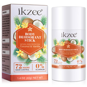 Ikzee ก้านระงับกลิ่นกาย40กรัมสำหรับผู้ชายใช้ซ้ำใต้วงแขนควบคุมกลิ่นมะพร้าววานิลลาธรรมชาติ72ชั่วโมงฉลากส่วนตัว - Product Image 1
