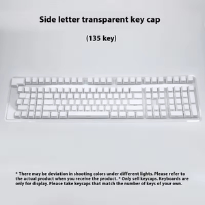 Teclas PBT blancas de 135 teclas con impresión lateral compatibles con interruptores mecánicos <span class=keywords><strong>Cherry</strong></span> <span class=keywords><strong>MX</strong></span> para teclado mecánico para juegos - Product Image 6